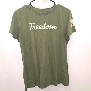 Under Armour Olive Green Freedom T Shirt Large